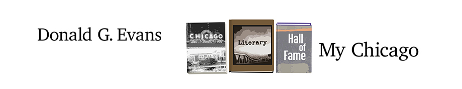 3 books forming Chicago Literary Hall of Fame logo